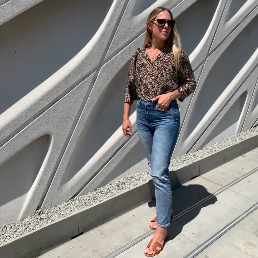 Jeans | Anine Bing High Waist Slit Knee Ankle